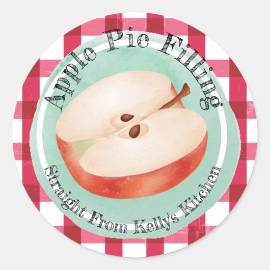 Étiquette de garniture de tarte aux pommes pour en (Devant)