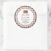 Étiquette de gâteau au chocolat fait maison (Sac)