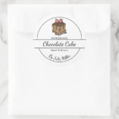 Étiquette de gâteau au chocolat maison simple (Sac)