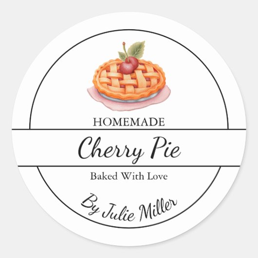 Étiquette de gâteau maison simple (Devant)