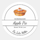 Étiquette de gâteau maison simple (Devant)