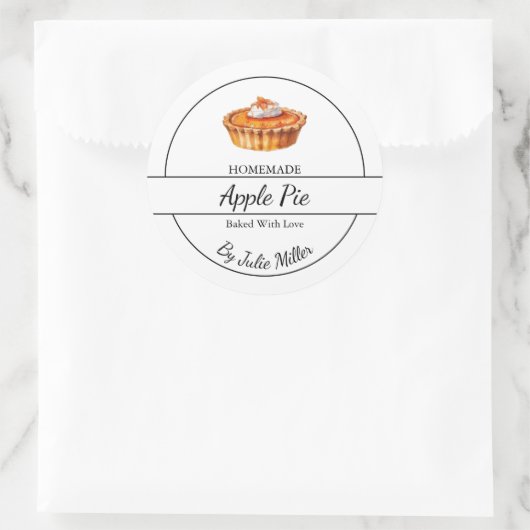 Étiquette de gâteau maison simple (Sac)