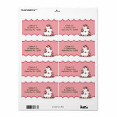Étiquette de gâteau mariage (Feuille entière)