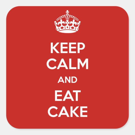 Étiquette de gâteau pour le calme et l'alimentatio (Devant)