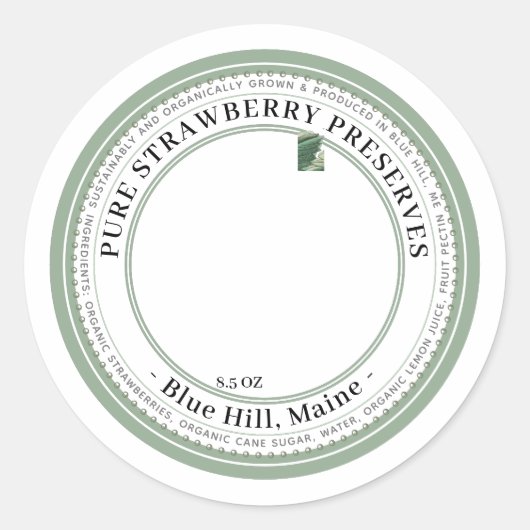 Étiquette de gelée avec fraises Vintages (Devant)