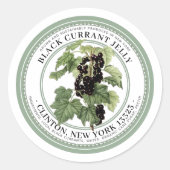 Étiquette de gelée avec le currant noir natif (Devant)