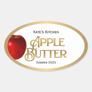 Étiquette de gelée de beurre d'Apple Vintage