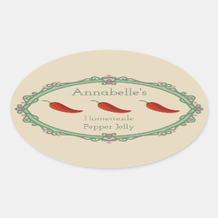 Étiquette de gelée de poivre maison