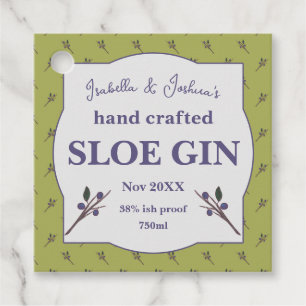 étiquette de Gin de prunelle fait maison