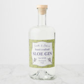 étiquette de gin de prunelle maison (Devant)