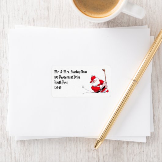 étiquette de golf père Noël (En situation)