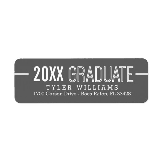 Étiquette de graduation de couleur modifiable en t (Devant)