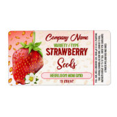 Étiquette de graines de fraise (Devant)