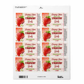 Étiquette de graines de fraise (Feuille entière)