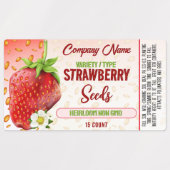 Étiquette de graines de fraise (Design 1)