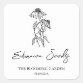 Étiquette de graines d'échinacée (Devant)