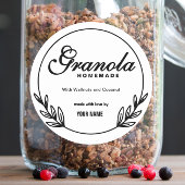 Étiquette de granola maison rustique