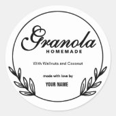 Étiquette de granola maison rustique (Devant)