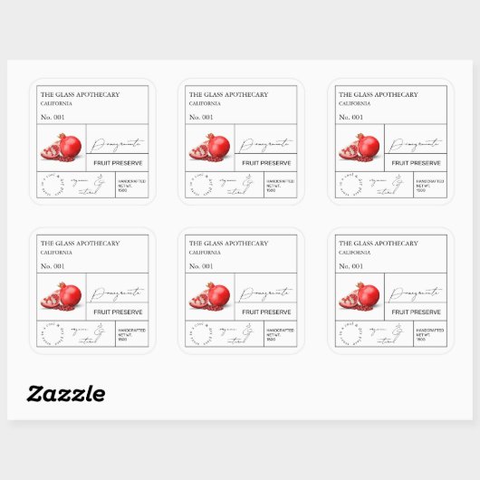 Étiquette de grenade apothecaire (Feuille)