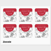 Étiquette de grenade maison noir et blanc (Feuille)