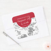 Étiquette de grenade maison noir et blanc (Enveloppe)