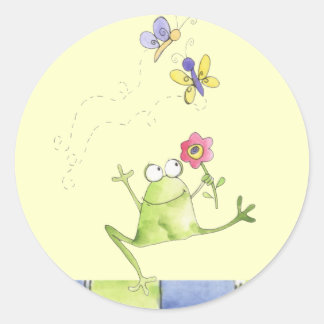 étiquette de grenouille