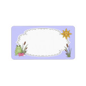 Étiquette de grenouilles et de cattails (Devant)