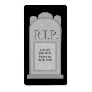 Étiquette de Halloween Tombstone