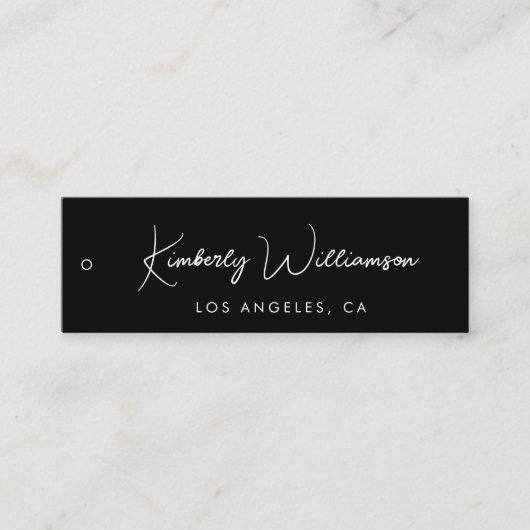 Étiquette de hang code QR de script chic (Devant)