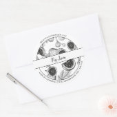 Étiquette de jam de la feuille de croquis noir et  (Enveloppe)