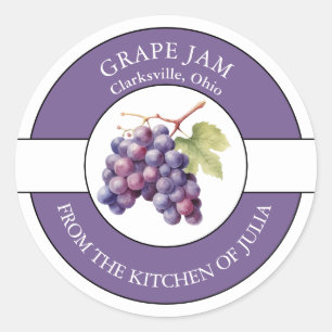 Étiquette de jam de raisins