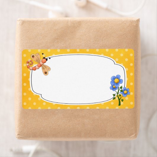 Étiquette de jardin de libellules (En situation)