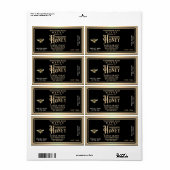 Étiquette de jarre à hexadécimètres de miel person (Feuille entière)