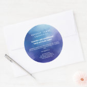 Étiquette de jarre bleu et violet aquarelle (Enveloppe)