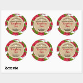 Étiquette de jarre de canne à fraises (Feuille)