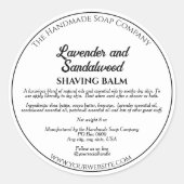 Étiquette de jarre de cosmétique blanc avec ingréd (Devant)