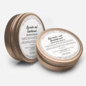 Étiquette de jarre de cosmétique blanc avec ingréd