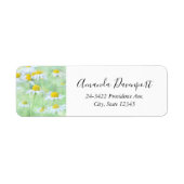 Étiquette De jolies marguerites dans un champ (Devant)