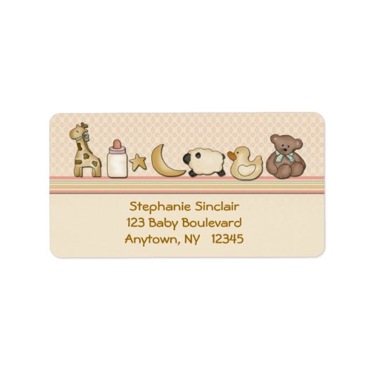 Étiquette de jouets pour bébés (Devant)
