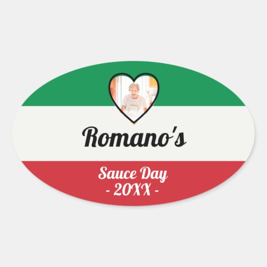 Étiquette de jour de sauce de famille italienne pe (Devant)