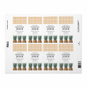 Étiquette de jus d'ananas (Feuille entière)