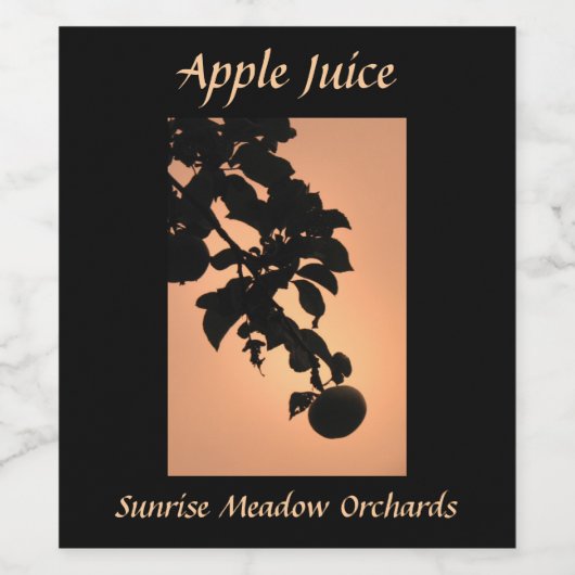 Étiquette de jus d'Apple (Étiquettes simples)