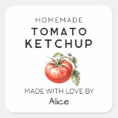Étiquette de ketchup de tomate fait maison (Devant)