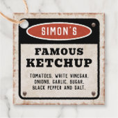 Étiquette de ketchup de tomate rouillée (Devant)