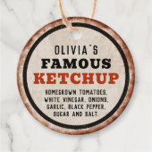 étiquette de ketchup de tomate rouillée (Devant)