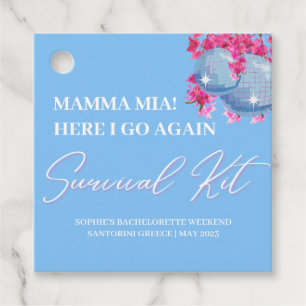 Étiquette de kit de survie pour enterrement de vie