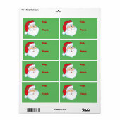Étiquette de la balise cadeau de Noël Winking Père (Feuille entière)