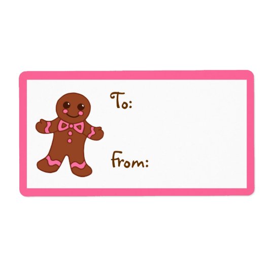Étiquette de la balise Gift Gingerbread (Devant)