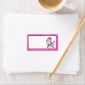 Étiquette de la balise Gift Zebra Rose (En situation)