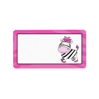 Étiquette de la balise Gift Zebra Rose